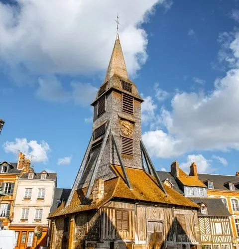 Honfleur Sainte-Catherine wooden church largest France boat hull Normandy